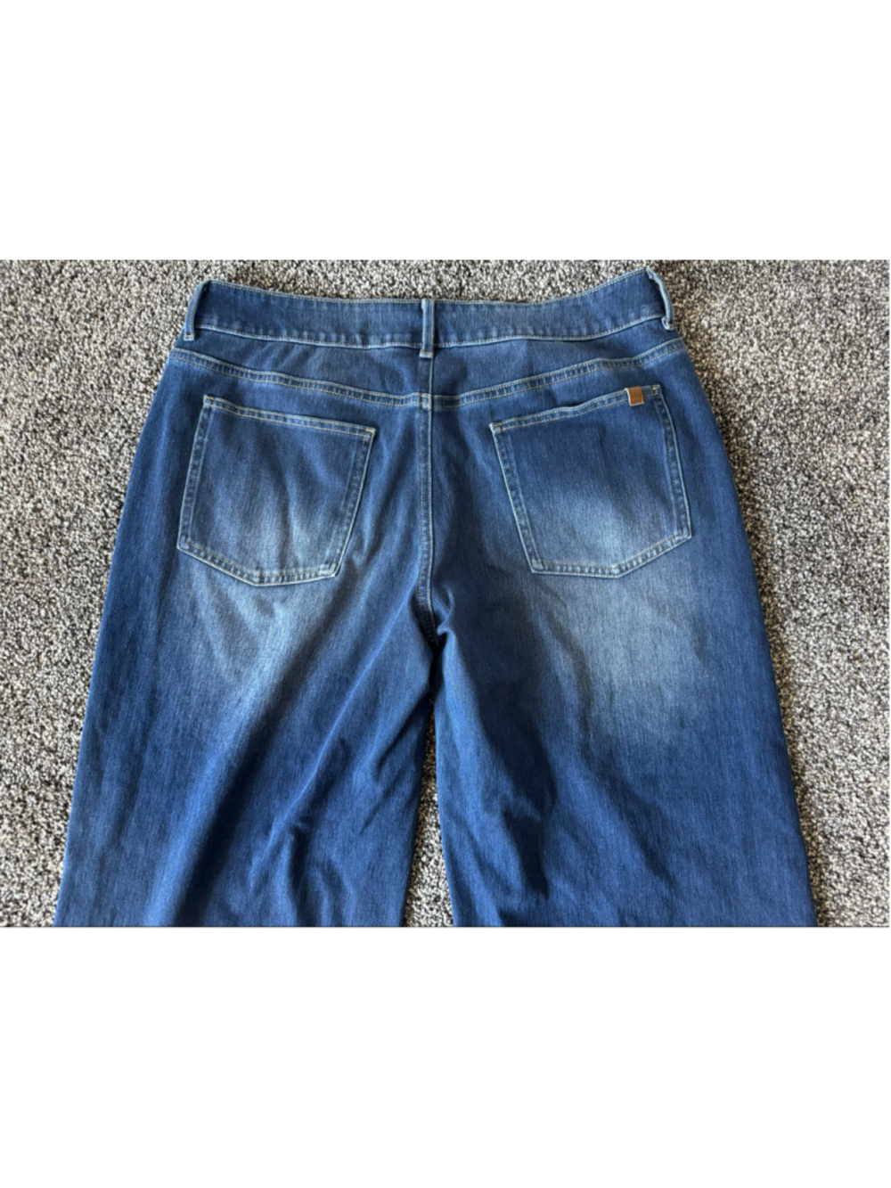 Halara Flex™ Asymmetric Low Rise Wide Leg Blue Jeans Size Medium - Picture 13 of 13